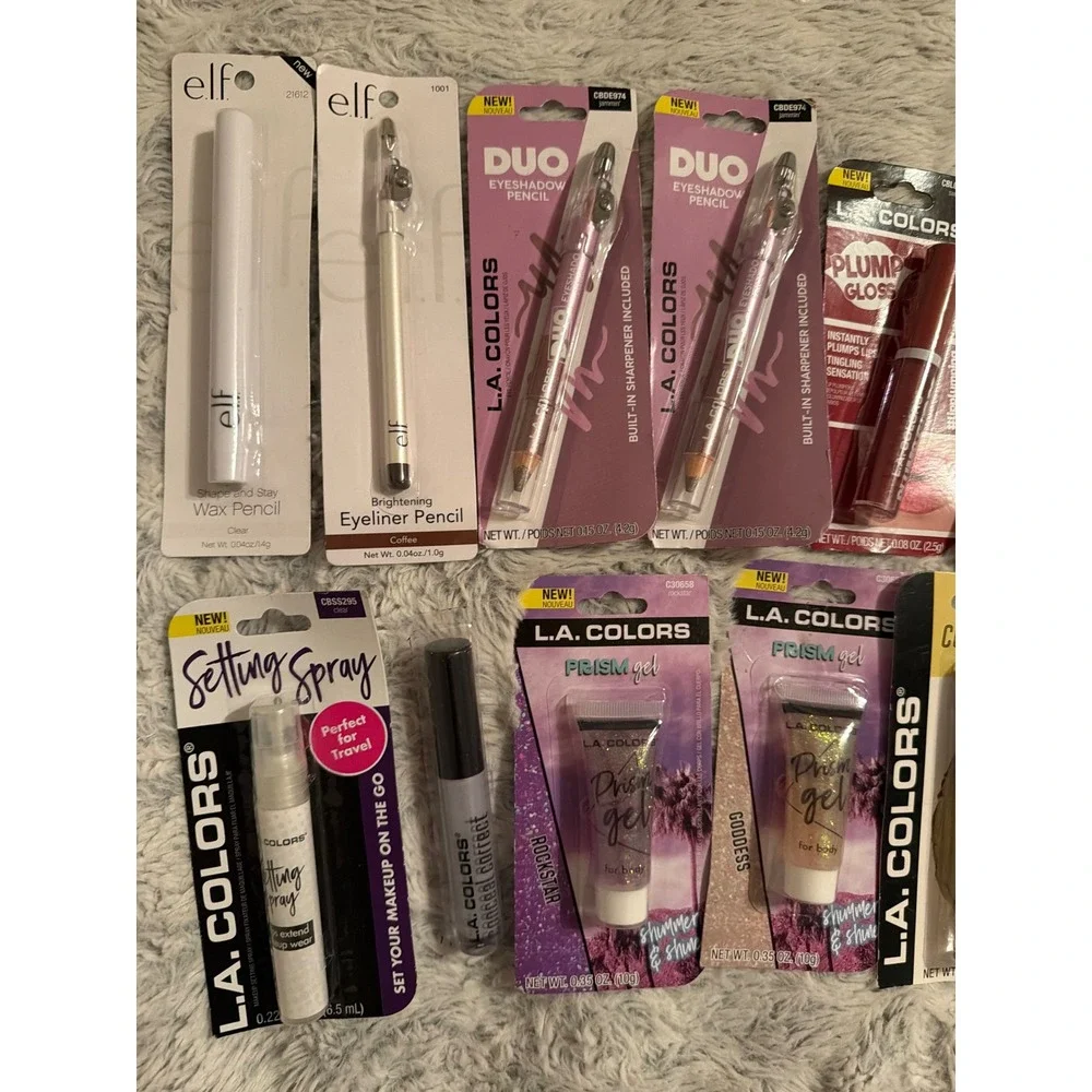 LA Colors Elf Lot of makeup highlighter eye pencil eyeliner body glitter gel NEW